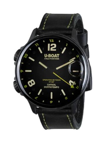 Review U-Boat Capsoil Doppiotempo Green Rehaut Quartz 9675 Replica Watch - Click Image to Close